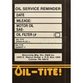 Motormite Oil Change Sticker-Door, 65288 65288